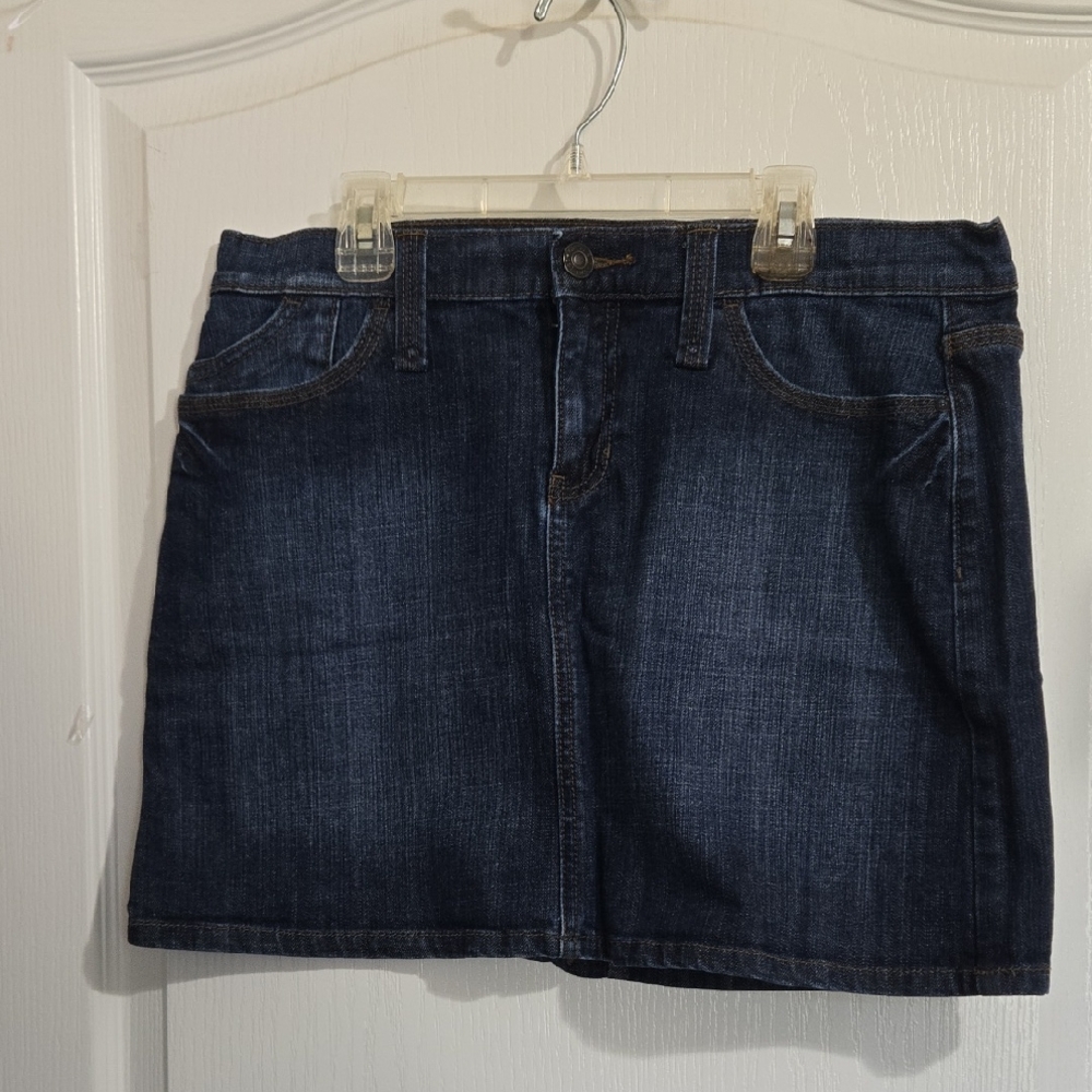 GAP Blue Denim Mini Pencil Skirt Casual Sz 10